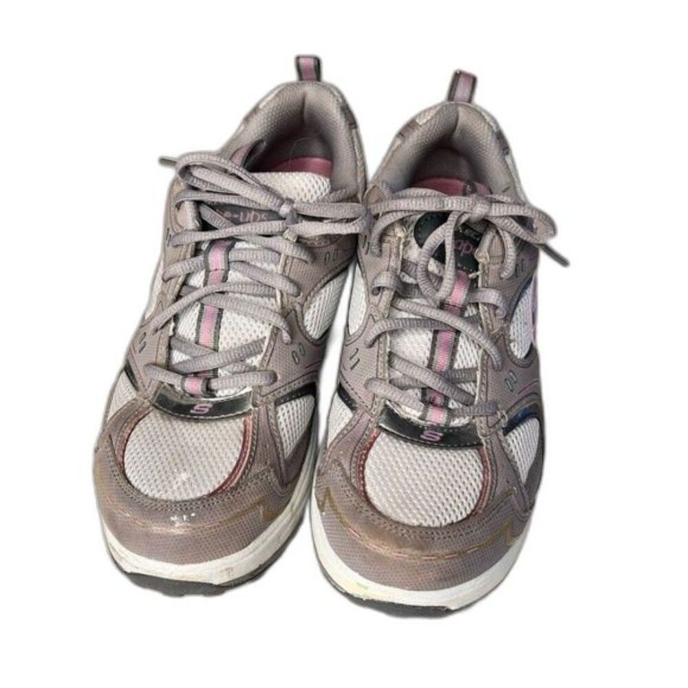 Skechers Women's Shape Ups 11806 Gray Pink Toning Walking Shoes Size US 9